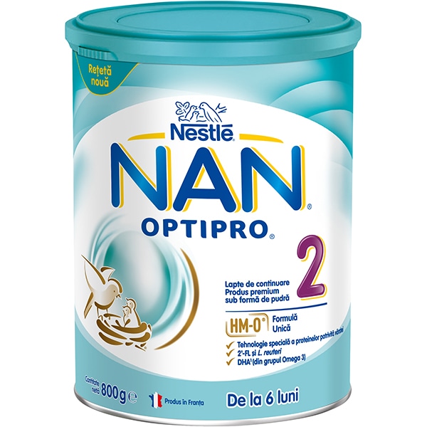 Lapte Praf Nestle Nan Optipro 2 Hm O 12426533 6 Luni 800g