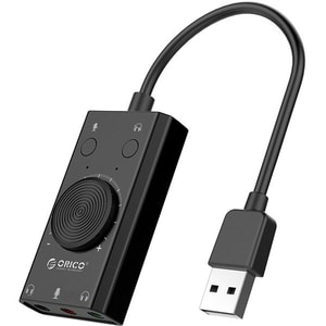 Placa de sunet ORICO SC2, USB 2.0, Jack 3.5mm, negru