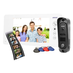 Interfon video cu fir ORNO OR-VID-JS-1053/W, LCD, 7 inch, alb-negru