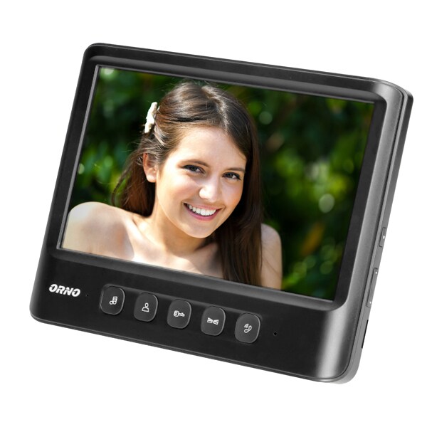 Interfon video cu fir ORNO OR-VID-MC-1059/B, LCD, 7 inch, negru-alb
