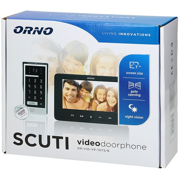 Interfon video cu fir ORNO OR-VID-VP-1073/B, LCD, 7 inch, negru-gri