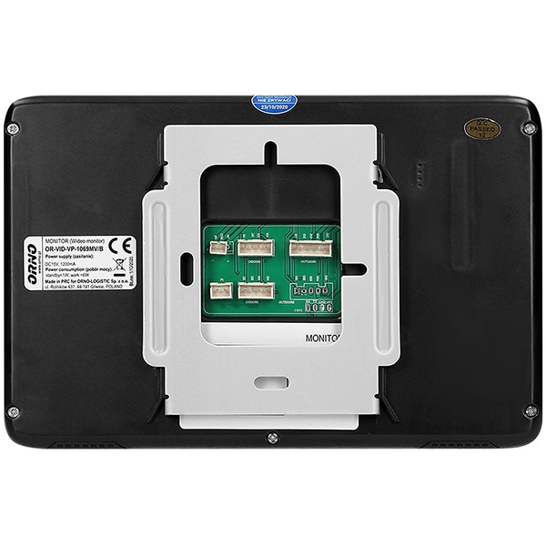 Interfon video cu fir ORNO OR-VID-VP-1073/B, LCD, 7 inch, negru-gri