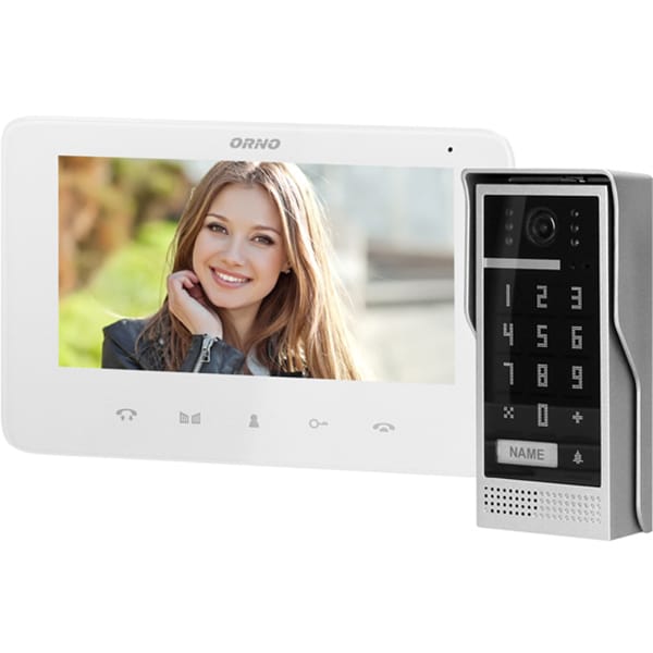 Interfon video cu fir ORNO OR-VID-VP-1073/W, LCD, 7 inch, alb-gri