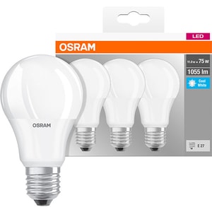 Set 3 becuri LED OSRAM E27, 10W, lumina calda