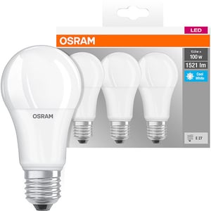 Set 3 becuri LED OSRAM A100, E27, 13W, lumina neutra