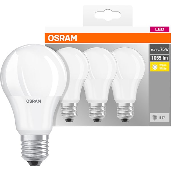 Raise yourself Sobriquette before Set 3 becuri LED OSRAM A75, E27, 10W, lumina calda