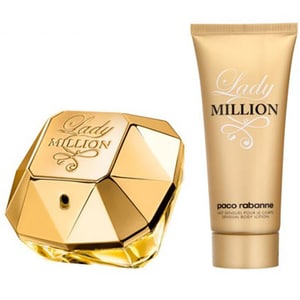 Set cadou PACO RABANNE Lady Million: Apa de parfum, 80ml + Lotiune de corp, 100ml