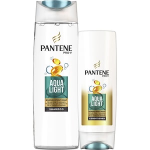 Pachet PANTENE Aqualight: Sampon, 400ml + Balsam de par, 200ml