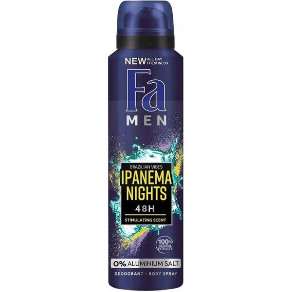 Set cadou FA Men Ipanema Nights: Gel de dus, 250ml + Deodorant spray, 150ml