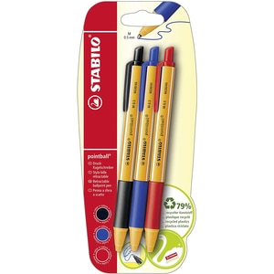 Pix cu mecanism STABILO Pointball SW43720B, diverse culori