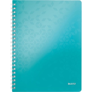 Caiet de birou LEITZ, matematica, A4, 80 file, legatura spirala, turcoaz