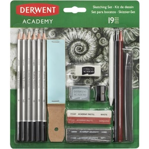 Set 6 creioane grafit DERWENT Academy, negru