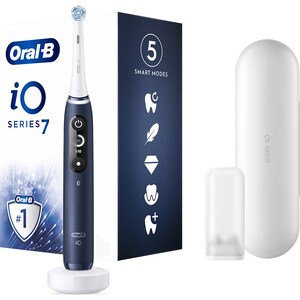 Periuta de dinti electrica ORAL-B iO7, Bluetooth, 40000 miscari/min, Curatare 3D, 5 programe, 1 capat, albastru