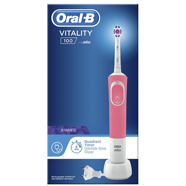 Cruel period stroke Periuta de dinti electrica ORAL-B Vitality D100 3D White, 7600  oscilatii/min, 1 program, 1