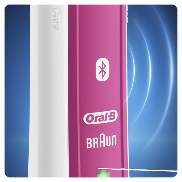 Set 2 Periute de dinti electrica ORAL-B Smart 4 4900, 40000 pulsatii/min, Curatare 3D, 3 programe, 2 capate, roz/negru