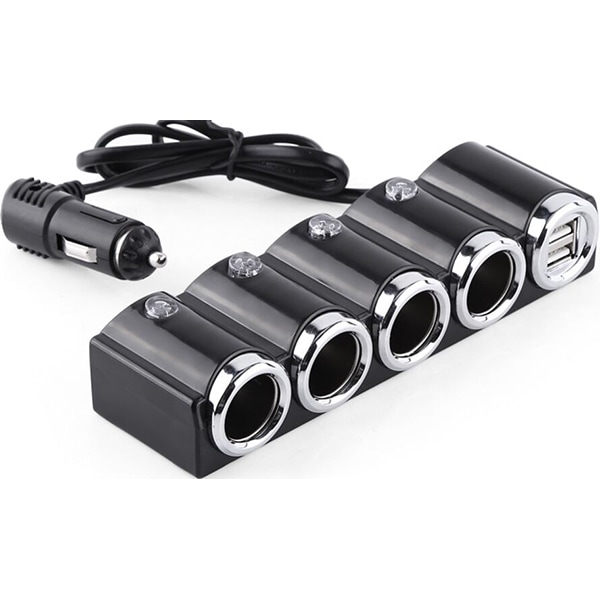 rare carefully Monday Splitter bricheta auto PNI Lighter 04, 4 porturi, 2 x USB, negru