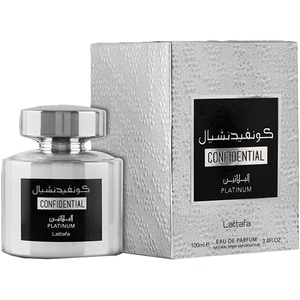 Apa de parfum LATTAFA PERFUMES Confidential Platinum, Unisex, 100ml