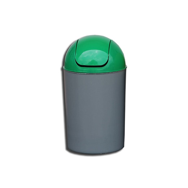 Cos De Gunoi Cu Capac Plastor Flip Flap Colectare Selectiva 12 L Verde