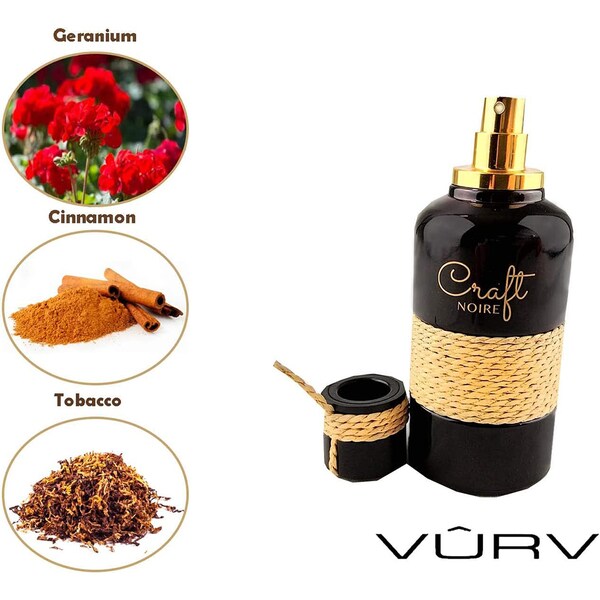 Apa de parfum VURV Craft Noire, Unisex, 100ml