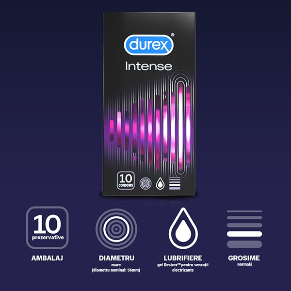 Prezervative DUREX Intense Orgasmic, 10buc