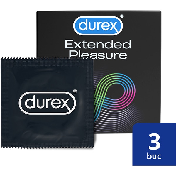Prezervative DUREX Extended Pleasure, 3buc