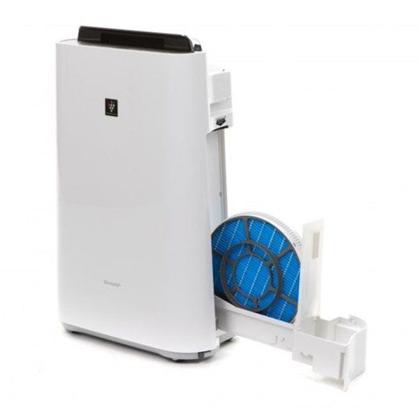 Purificator aer SHARP Plasmacluster KC-D50EUW, 3 trepte viteza, HEPA, ionizare, umidificare, alb-negru 