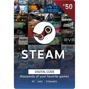 Credit electronic Steam Wallet 50 Euro