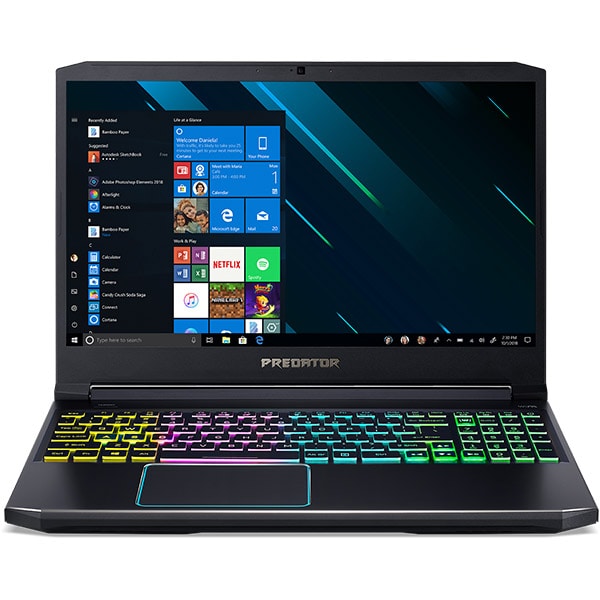 Laptop Gaming ACER Predator Helios 300 PH315-52-78SW, Intel Core i7-9750H pana la 4.5GHz, 15.6" Full HD, 16GB, HDD 1TB + SSD 256GB, NVIDIA GeForce RTX 2060 6GB, Windows 10 Home, negru