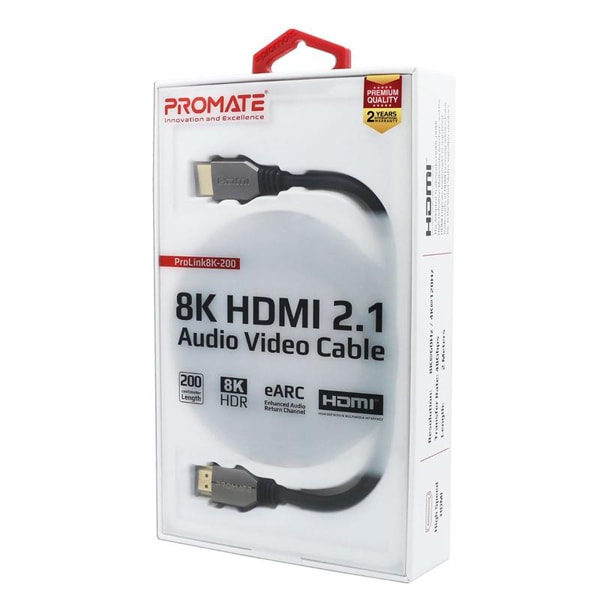 Cablu HDMI PROMATE proLink8K-200 vers 2.1, 8K, 2m, negru