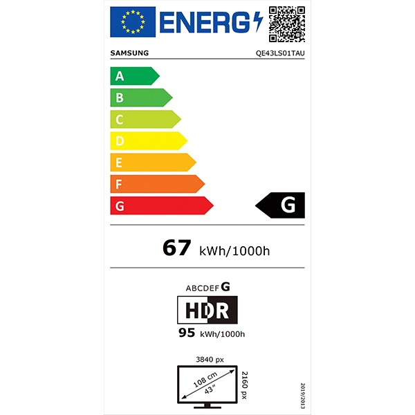 Televizor Lifestyle The Serif Smart SAMSUNG 43LS01T, Ultra HD 4K, HDR, 108cm