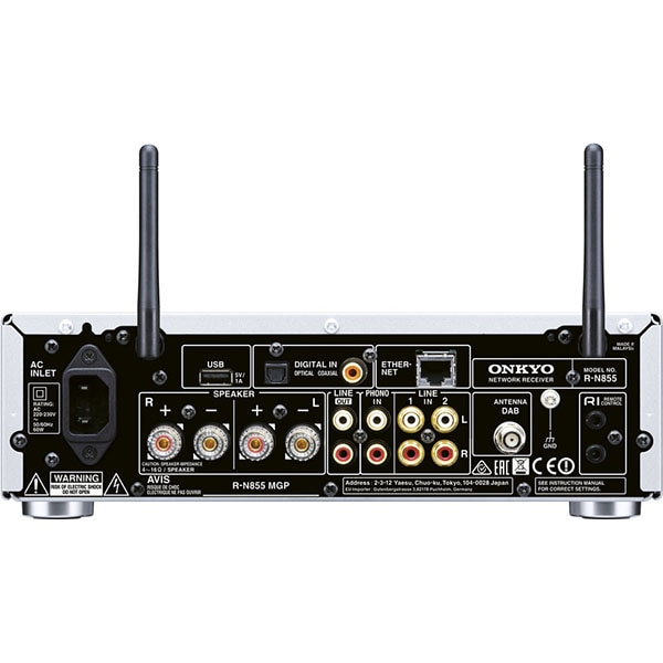 Network receiver stereo ONKYO R-N855-B, 140W, Bluetooth, Wi-Fi, negru