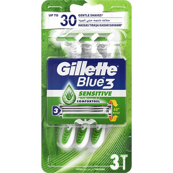 Aparat de ras de unica folosinta GILLETTE Blue 3 Sensitive, 3 bucati