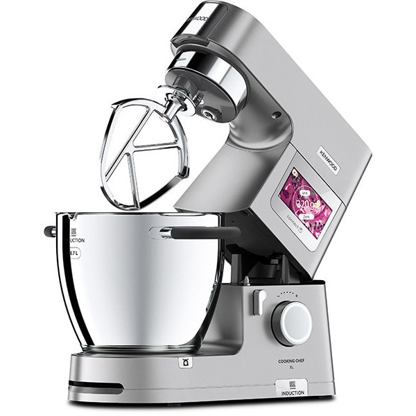 Robot de bucatarie KENWOOD Cooking Chef XL KCL95.424SI, vas 6.7l, blender 1.6l, 1500W, 13 trepte viteza, argintiu