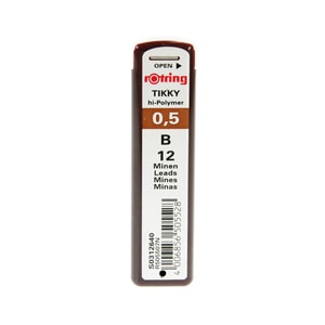 Mine creion mecanic  ROTRING, B, 0.5 mm, 12 buc