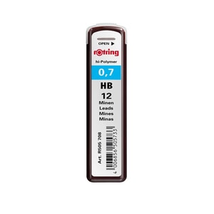 Mine creion mecanic  ROTRING, HB, 0.7 mm, 12 buc