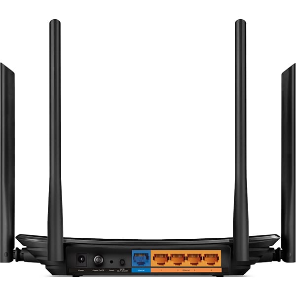 Re-shoot tail Stage Router Wireless Gigabit TP-LINK Archer A6 AC1200, Dual-band 300 + 867 Mbps,  negru