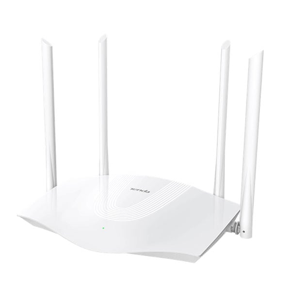 Router Wireless Gigabit TENDA AX1800 TX3, Wi-Fi 6, Dual-Band 574 + 1201 Mbps, alb