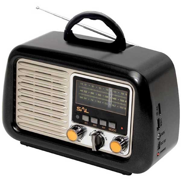 Sincerity Diagnose belief Radio retro SAL RRT 2B, FM, Bluetooth, USB, negru