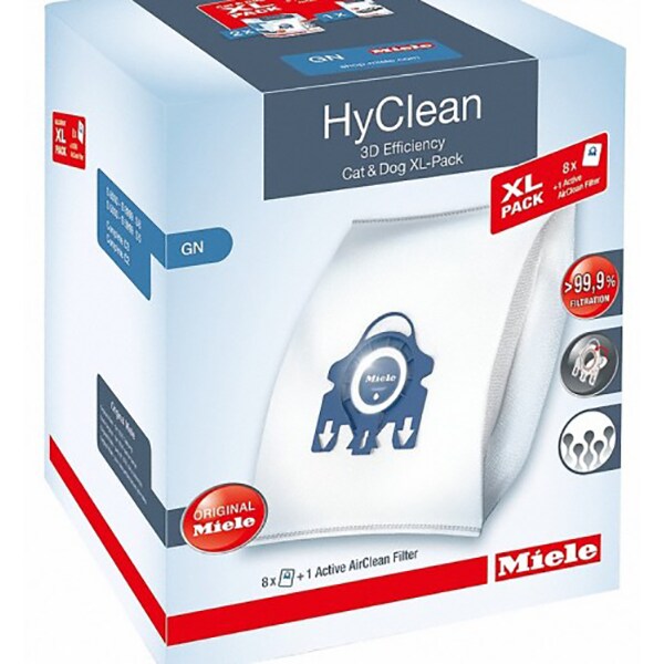 Kit MIELE Cat&Dog XL HyClean 3D: 8 saci + 2 filtre motor + filtru Active AirClean