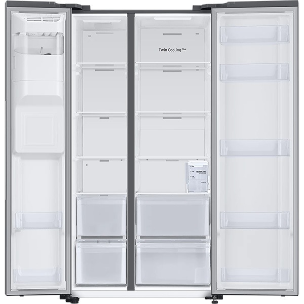 Side by Side SAMSUNG RS67A8510S9/EF, No Frost, 634 l, H 178 cm, Clasa F, Dozator apa, argintiu