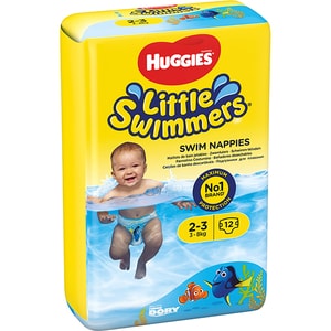 Scutece chilotel pentru apa HUGGIES Little Swimmers nr 2-3, Unisex, 3-8 kg, 12 buc