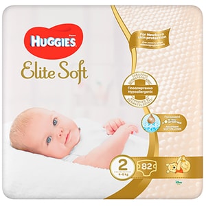 Scutece HUGGIES Elite Soft Mega nr 2, 4-6kg, 82 buc 