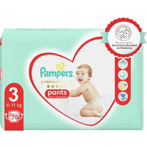 Scutece chilotel PAMPERS Premium Care Pants Mega Box nr 3, Unisex, 6-11 kg, 70 buc