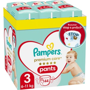 Scutece chilotel PAMPERS Premium Care Pants XXL Box nr 3, Unisex, 6-11 kg, 144 buc