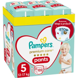 Scutece chilotel PAMPERS Premium Care Pants XXL Box nr 5, Unisex, 12-17 kg, 102 buc