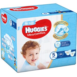 Scutece HUGGIES Ultra Comfort Box nr 5, Baiat, 12-22 kg, 84 buc