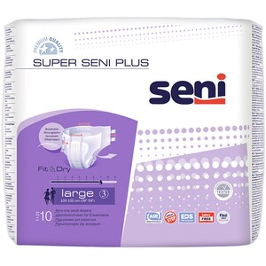 Scutece pentru adulti SENI Super Plus Air, L, 10 buc