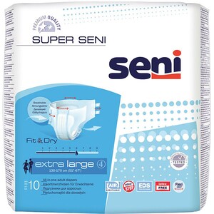Scutece pentru adulti SENI Super Air, XL, 10 buc