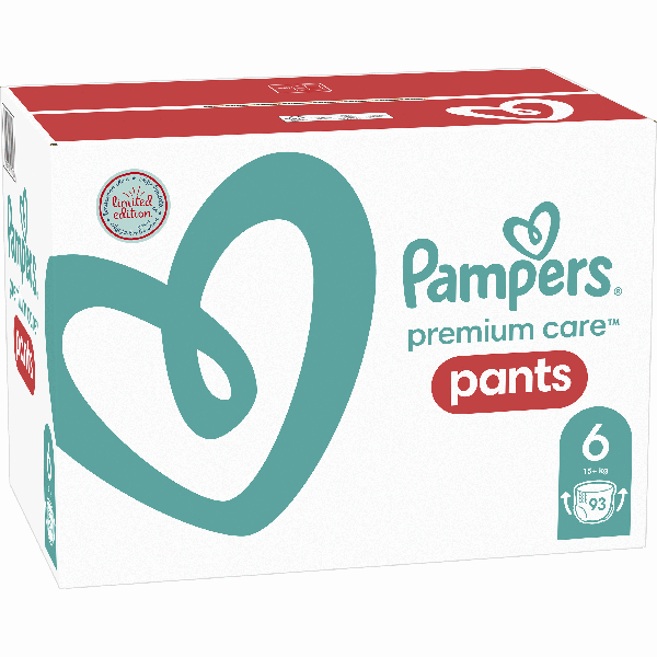 Scutece chilotel PAMPERS Premium Care Pants XXL Box nr 6, Unisex, 15kg+, 93 buc