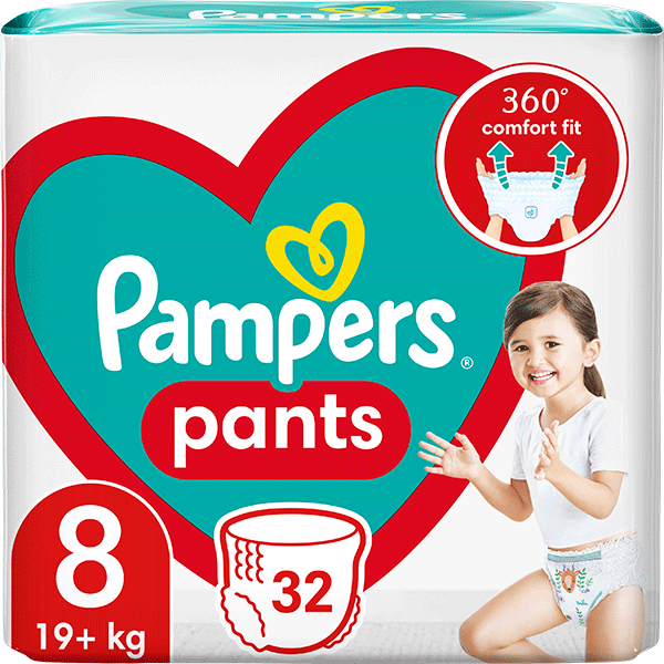 member considerate Cumulative Scutece chilotel PAMPERS Pants Box nr 8, Unisex, 19kg+, 32 buc